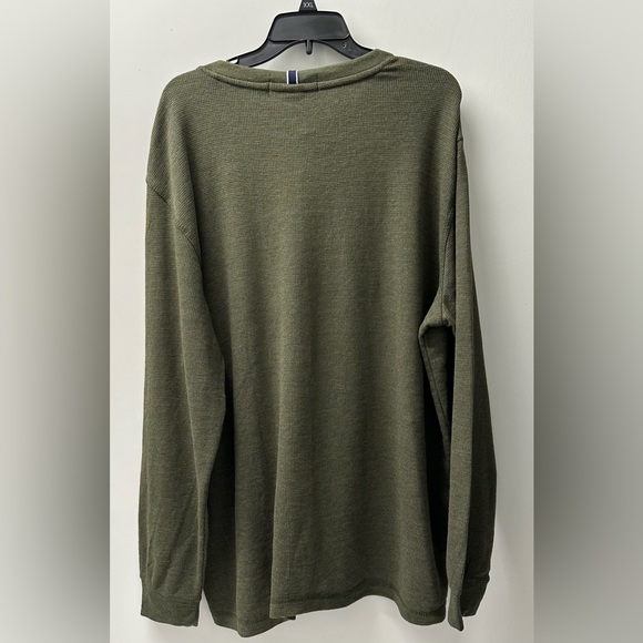 U.S. POLO ASSN Shirt Men’s Size XXL Green Thermal Henley Casual Long Sleeved - Picture 6 of 9
